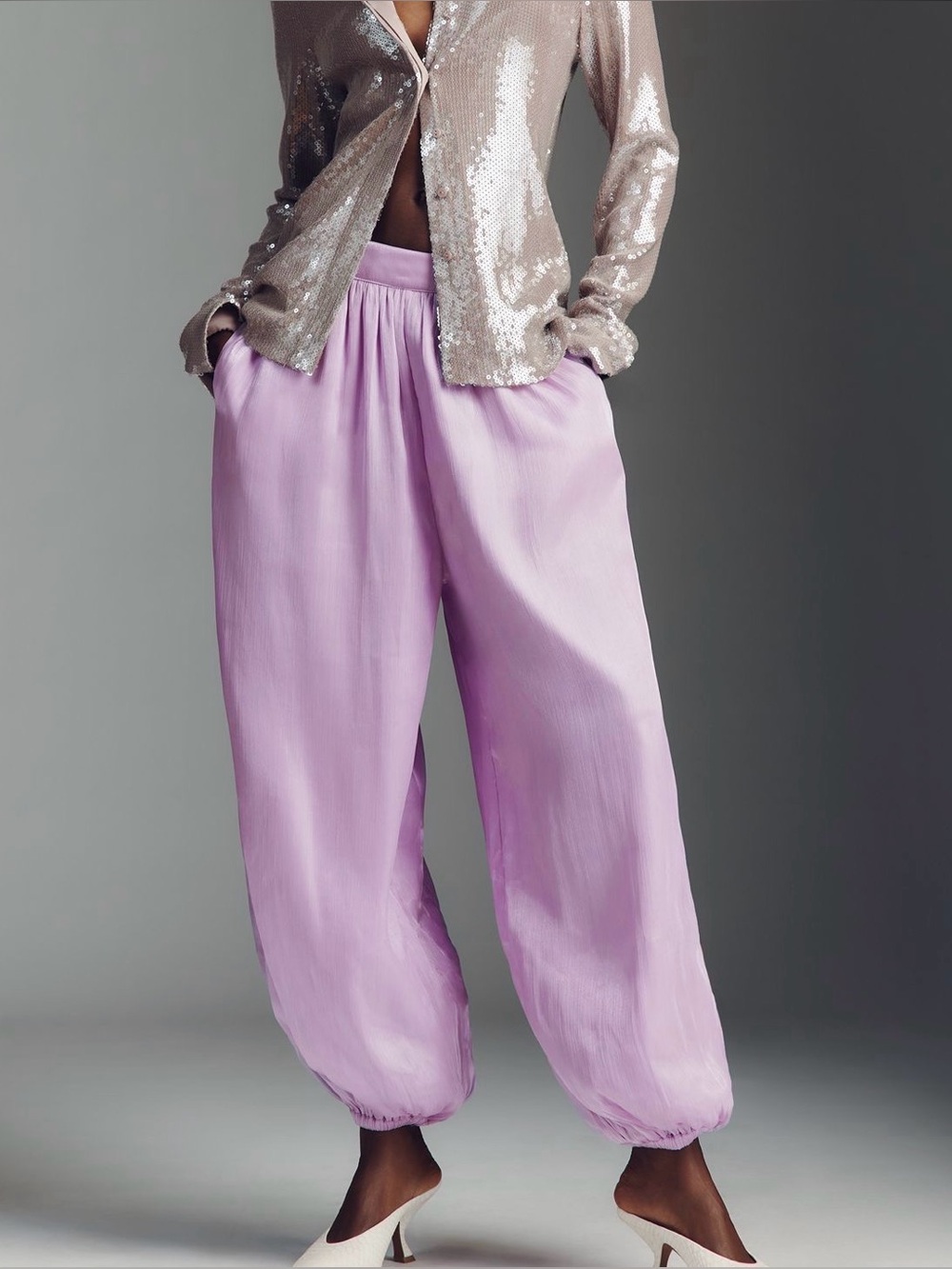 NEW Anthropologie Shiny balloon Pants size S